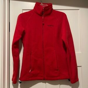 Columbia women’s extra small fleece jacket - red
